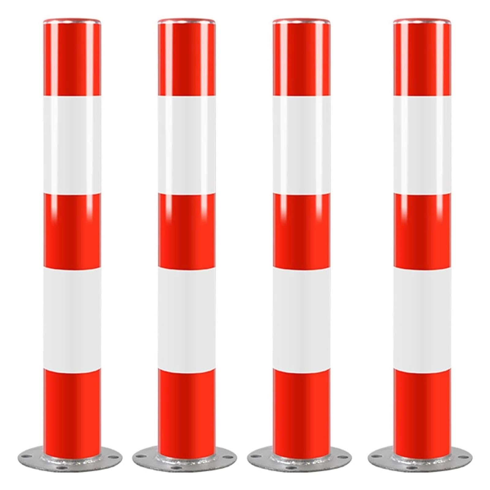 HCZKIUJY Heavy Duty Safety Bollard, Commercial Grade Driveway Barrier, Traffic Control Post for Parking Protection (4pcs)