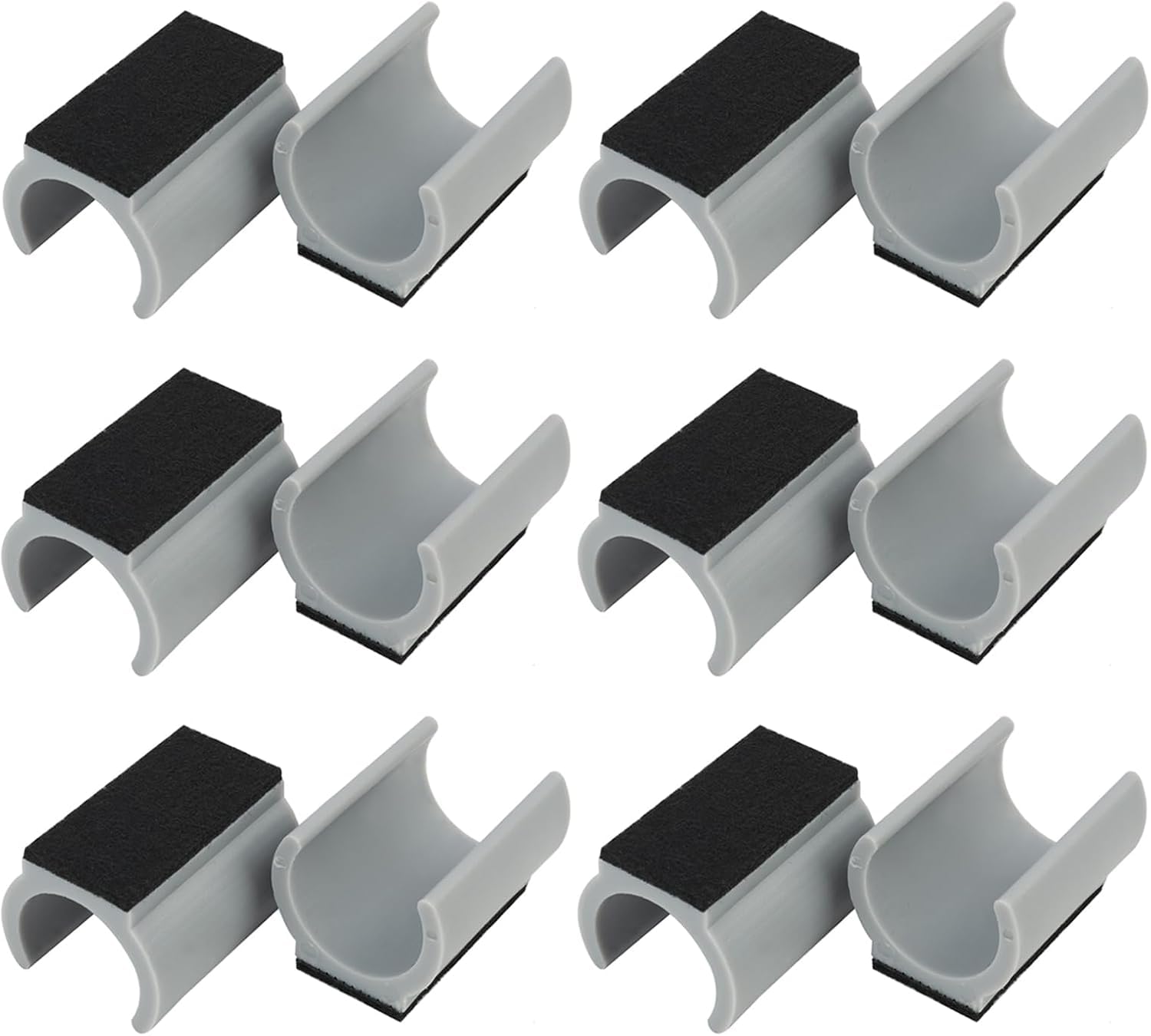 FunWorth 12 Stück Stuhlgleiter Freischwinger mit Filz Set, Universal Möbelgleiter Ø 18-19mm für Schwingestühle für Parkett, Laminat, Fliesen - Kratzschutz & Lärmreduzierung (Grau-12Pack, 19MM)