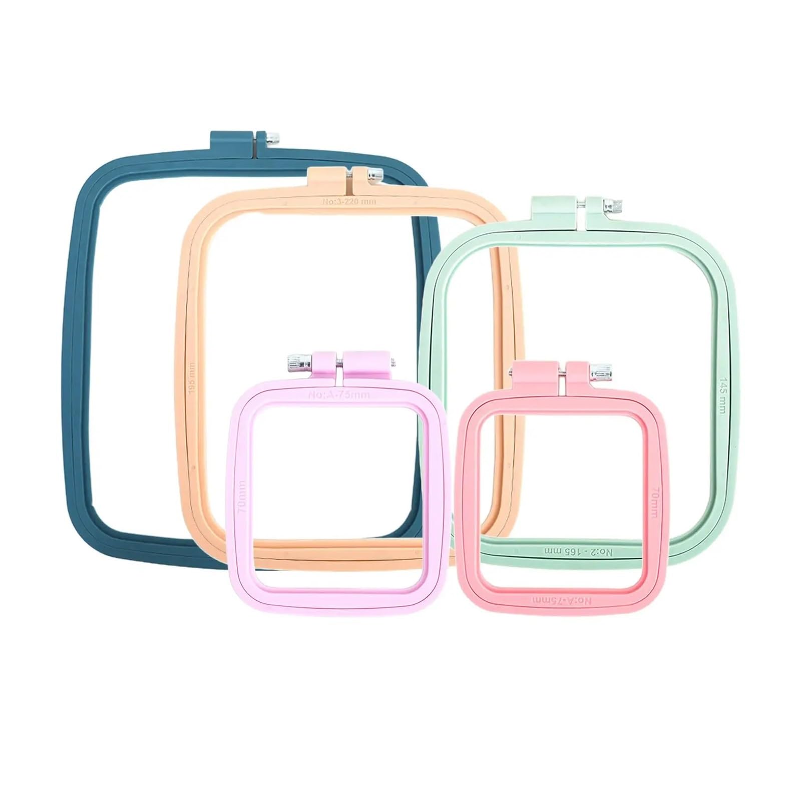 Stickrahmen Ringe Creolen Quadratische