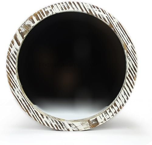 Nagina International Espejos rústicos elegantes de estilo vintage, exclusivo juego de espejos de baño de colores antiguos para manualidades,