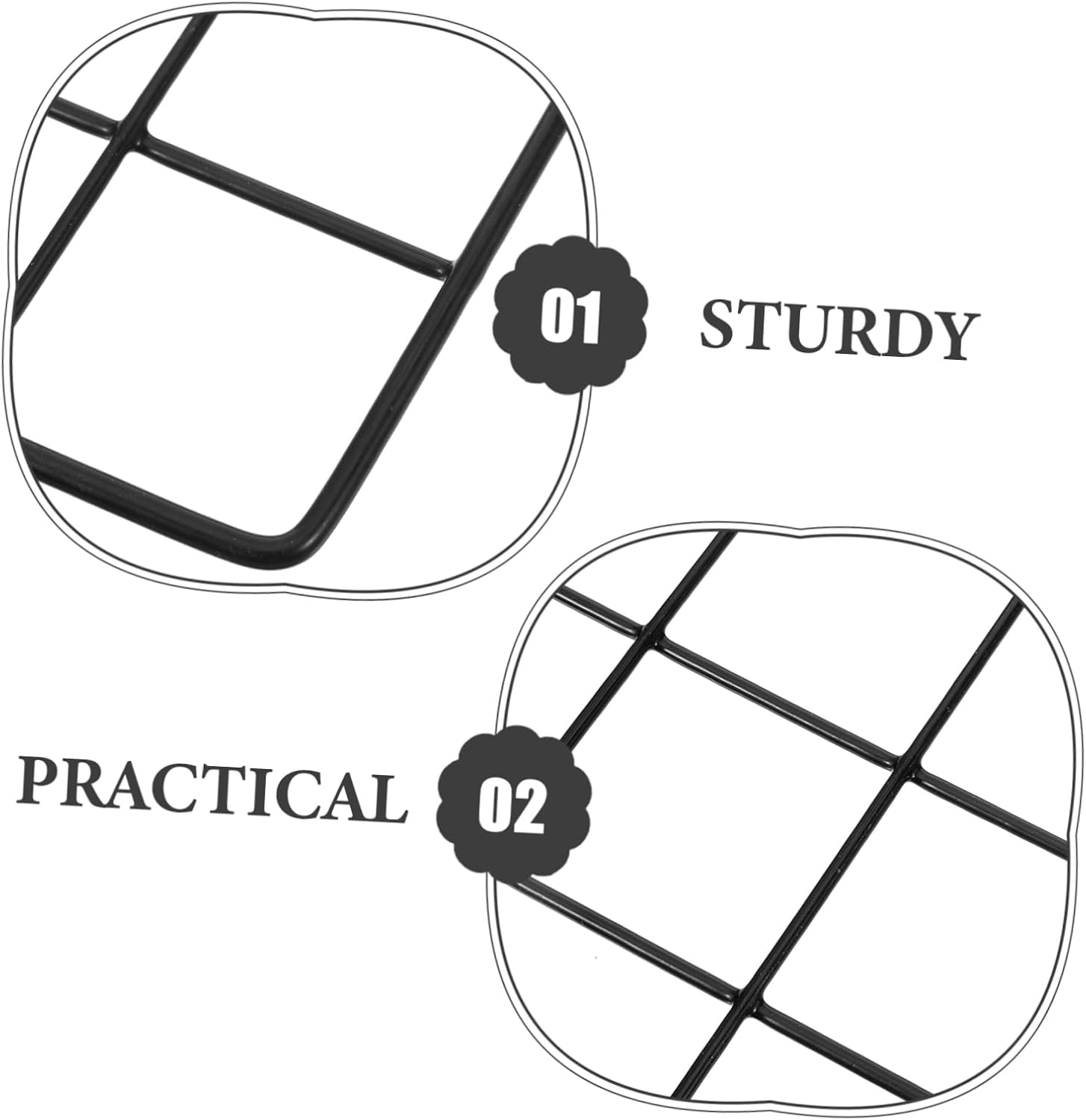 ABOOFAN 3pcs Wall Grid Panel for Photo Display Sturdy Wire Grid Multi-functional Wall Hanging Decoration for Dorm Room Bedroom and Living Space