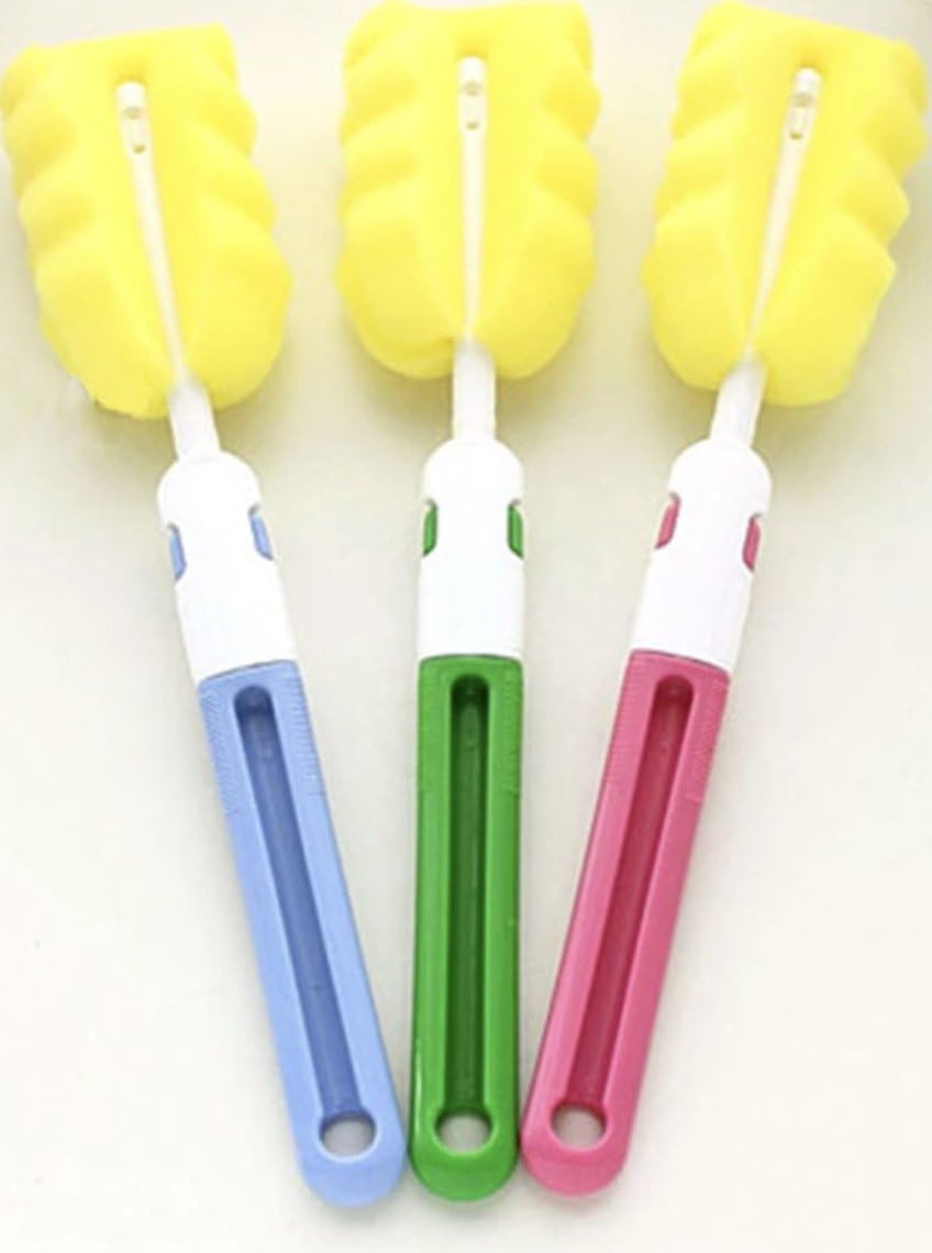 Penta Clay Glass Brush Bottle Brush Cleaning Brush with To Change The Schwammes in Various Colours red