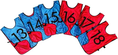 Pinnies - Reversible Numbered Practice Vest for Soccer, Basketball Games Tryouts Leagues