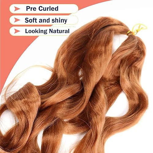 Miniatura 4 de Cabello trenzado francés de 24 pulgadas, cabello ondulado suelto para trenzar, paquete de 8 paquetes de extensiones de cabello suave para trenzar