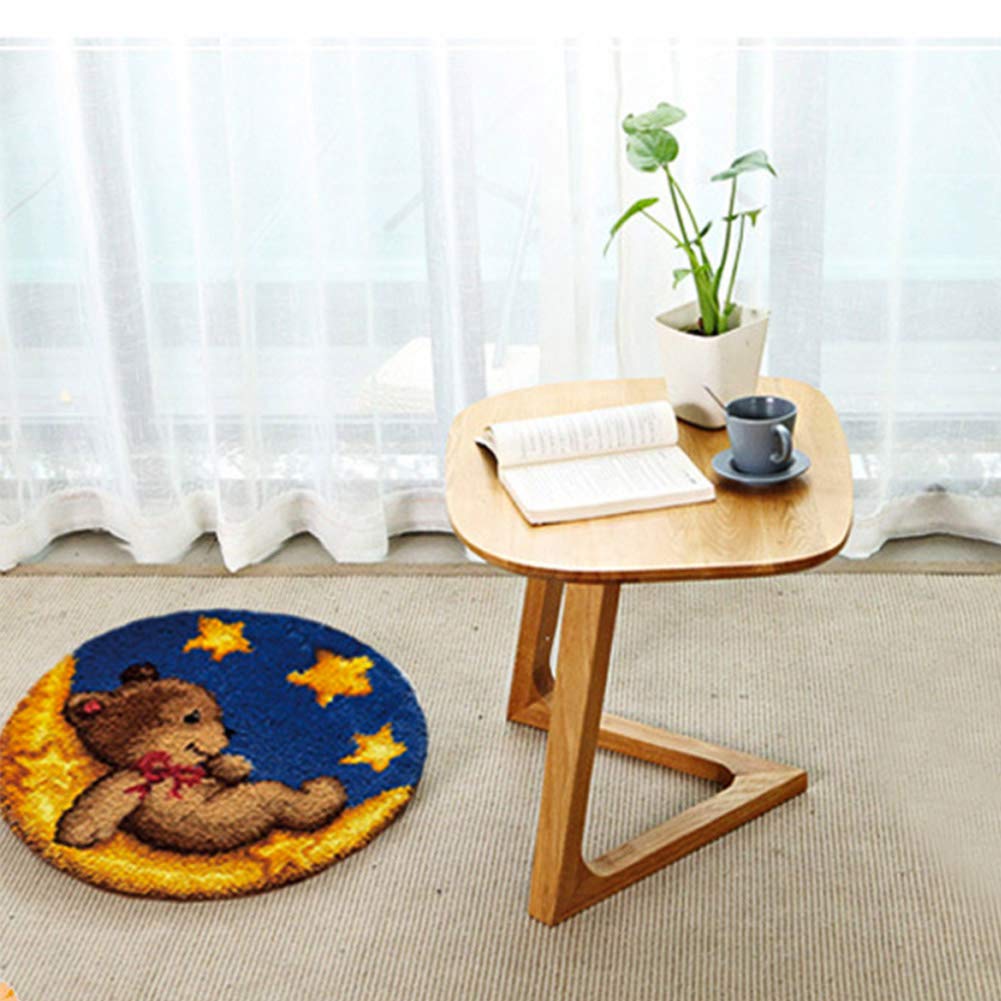 GDWD Set di tappeti da annodare, per bambini e adulti, per fai da te, set di attrezzi fai da te (C)