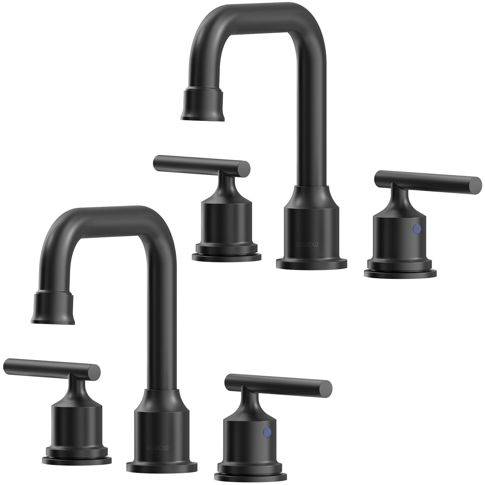 WOWOW Black Bathroom Faucet 3 Hole, Widespread Vanity Sink Faucets 8 Inch — Amazon image 10