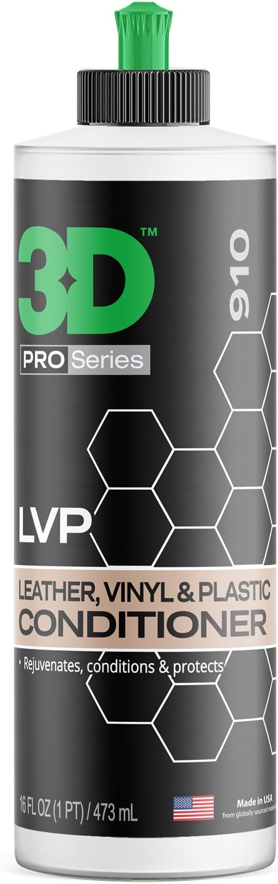 Car leather seat cleaner | Cleans and protects leather, leather, vinyl and plastic No harmful chemicals 3D Products LVP conditioner 16oz