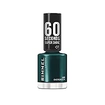 Rimmel 60 Seconds Super Shine Smalto, Smalto asciugatura rapida, Colore vibrante, A lunga tenuta, 8 ml, 105 Evergreen