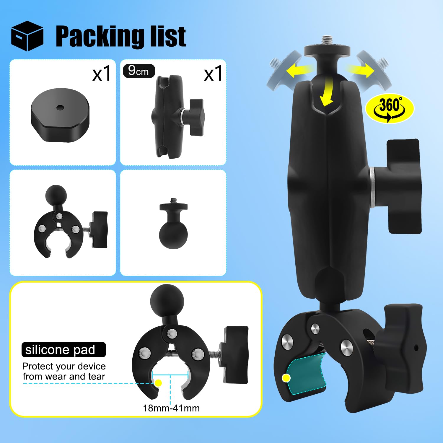 compatible avec Starlink Mini Poteau Fixation RV Ladder Mount Roof Rack 1/4 Adaptateur Tube Original Réglable pour Support Poteau sur Voiture RV Ladder Yacht(pour Modèle : SPX-04171000-515)