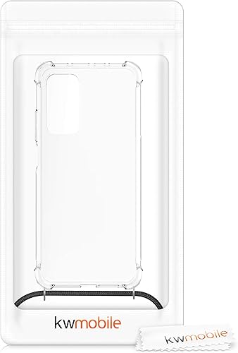 Miniatura 7 de kwmobile Funda cruzada compatible con Xiaomi Mi 10T  Mi 10T Pro - Funda transparente de TPU para teléfono con correa de cordón - NegroTransparente