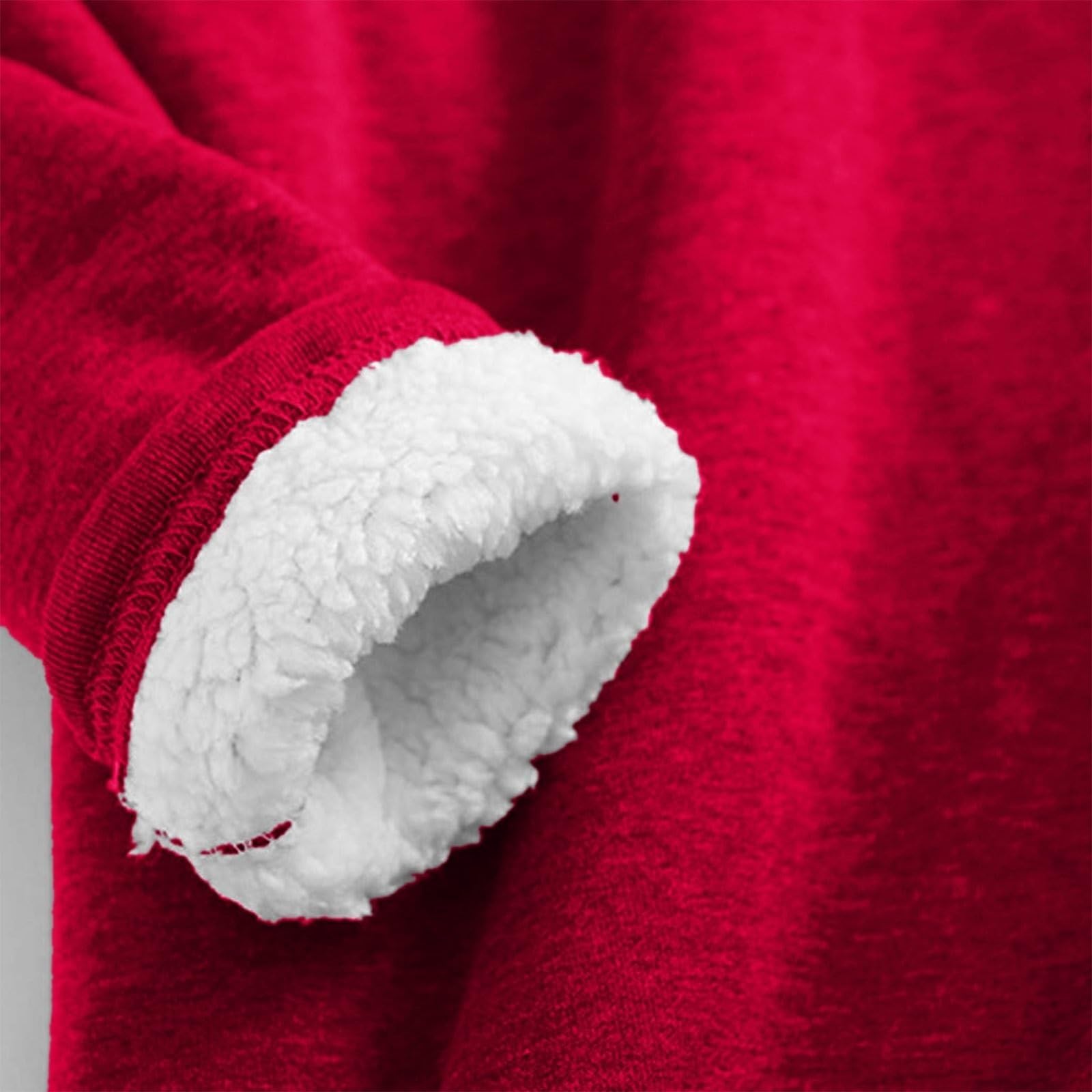 Felpa invernale da donna in caldo pile Sherpas foderato girocollo pullover loungewear tuniche top manica lunga sherpa foderato tuniche top, u, M
