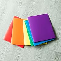 Vista 103 de JAM PAPER Heavy Duty Plastic Two Pocket Extra Tough School Folders - Blue - 6/Pack