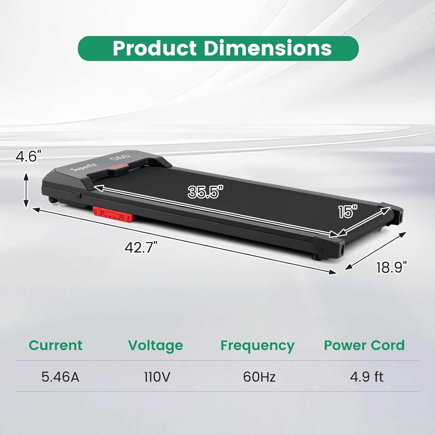 3 in 1 Walking Pad, Portable Under Desk Treadmill with LED Display, APP & Remote Control, 2.5HP Brushless Electric Walking Jogging Machine for Home & Office