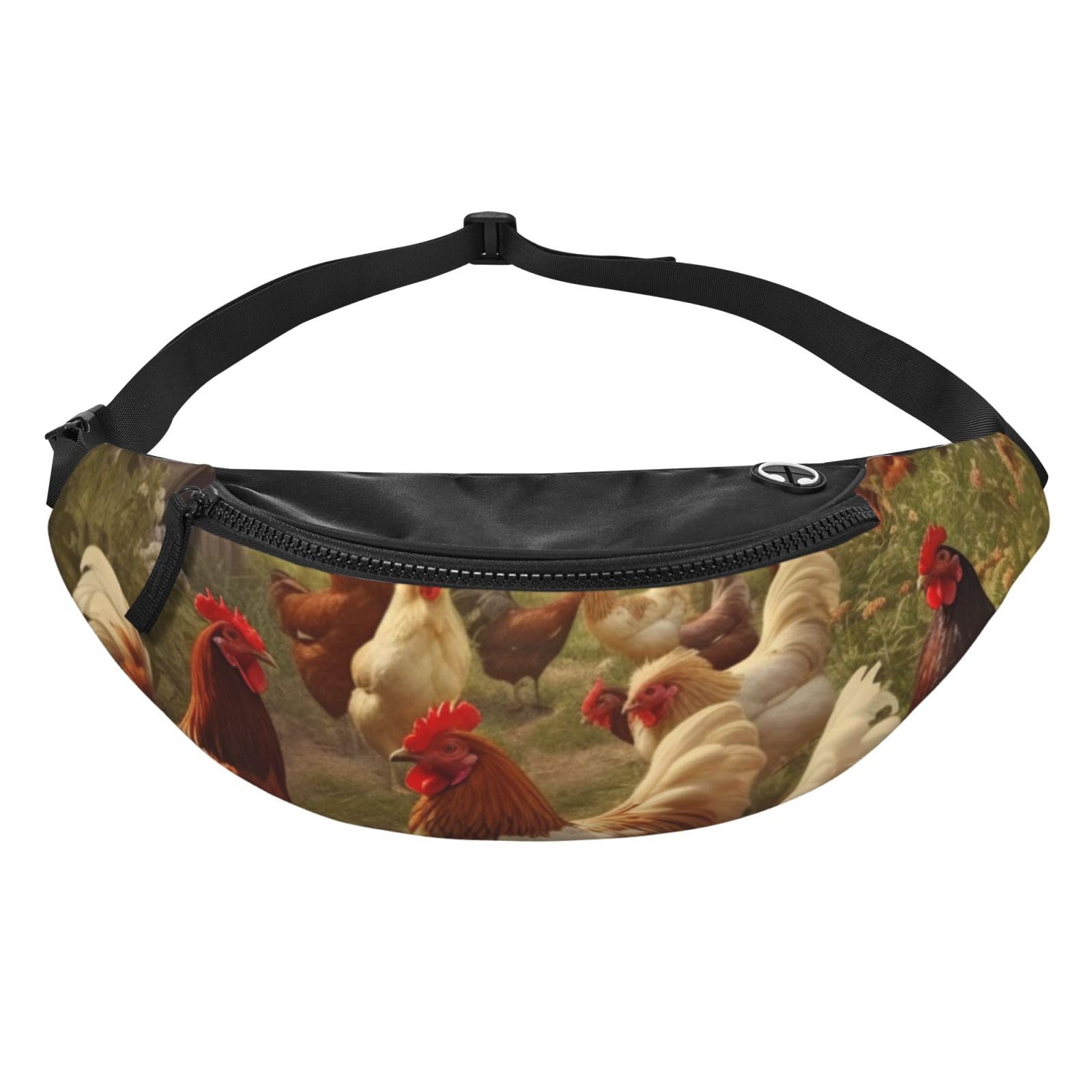 Chickens and Farm Fanny Pack for Men Women Fashion Running Waist Packs Waterproof Crossbody Bags Everywhere Belt Bag with Adjustable Strap Sports Hip Pack for Travel Wallet