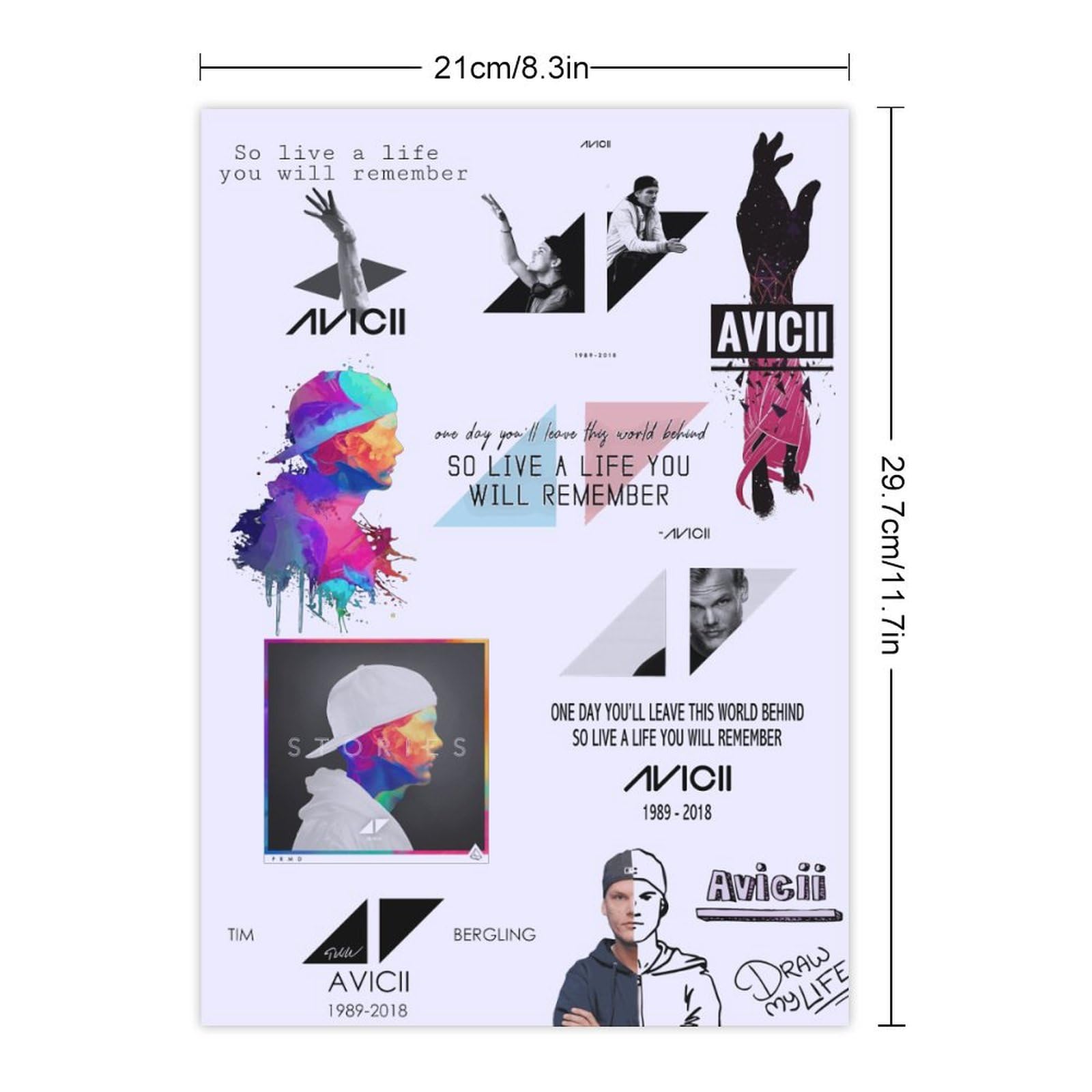 avicii ステッカー 全16色】DJ アヴィーチー/DJ Avicii/RIP Avicii car sticker-1