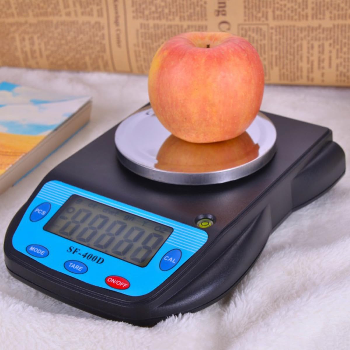 Sosoport Bilancia Elettronica Digitale Portatile 500g Precisione 0,01g Funzione Tara e Conteggio Pezzi, Base e Piattaforma Grandi in Plastica Nera per Cucina
