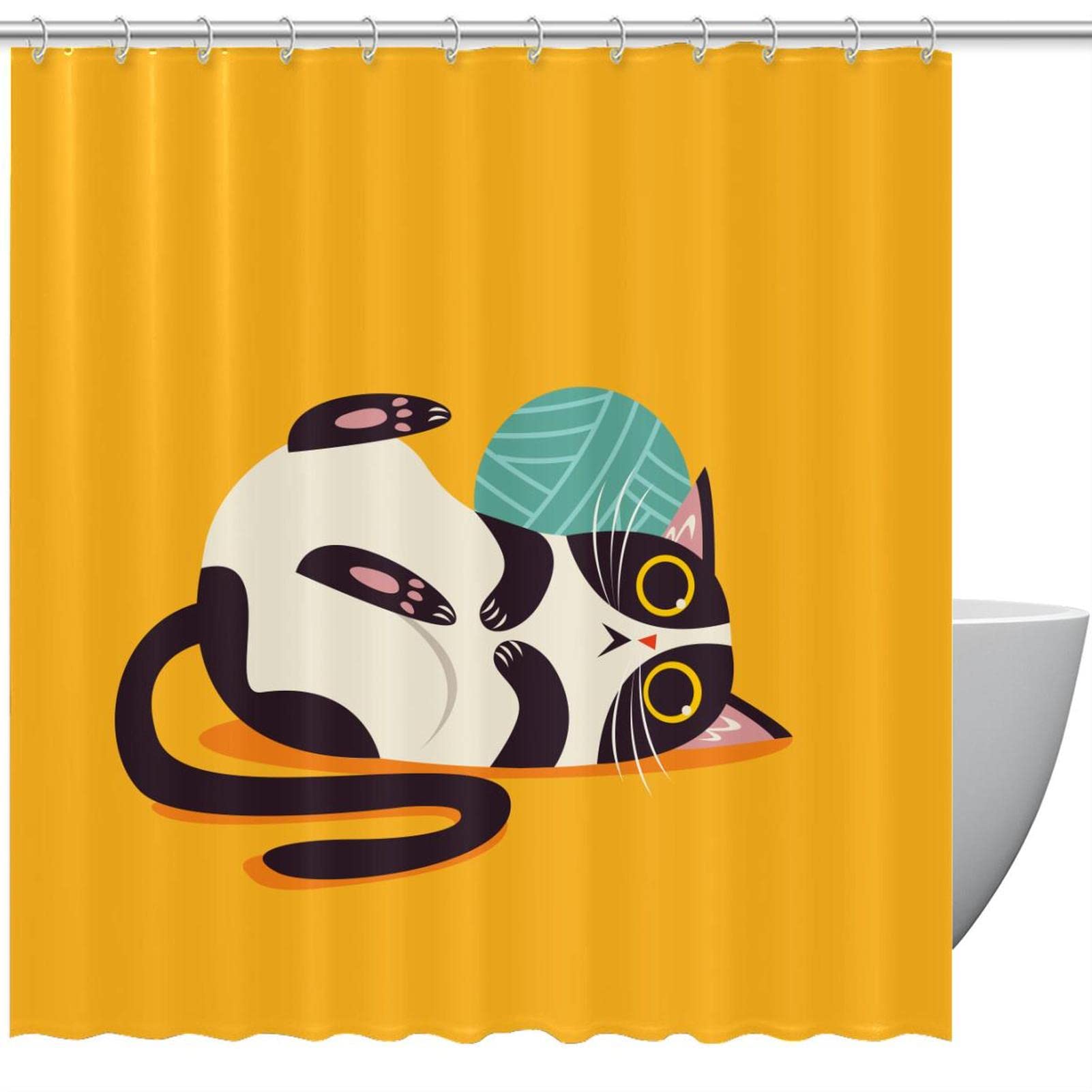 Rideau de douche animaux de dessin anime pour dynamiser la salle de bain familiale 183cm