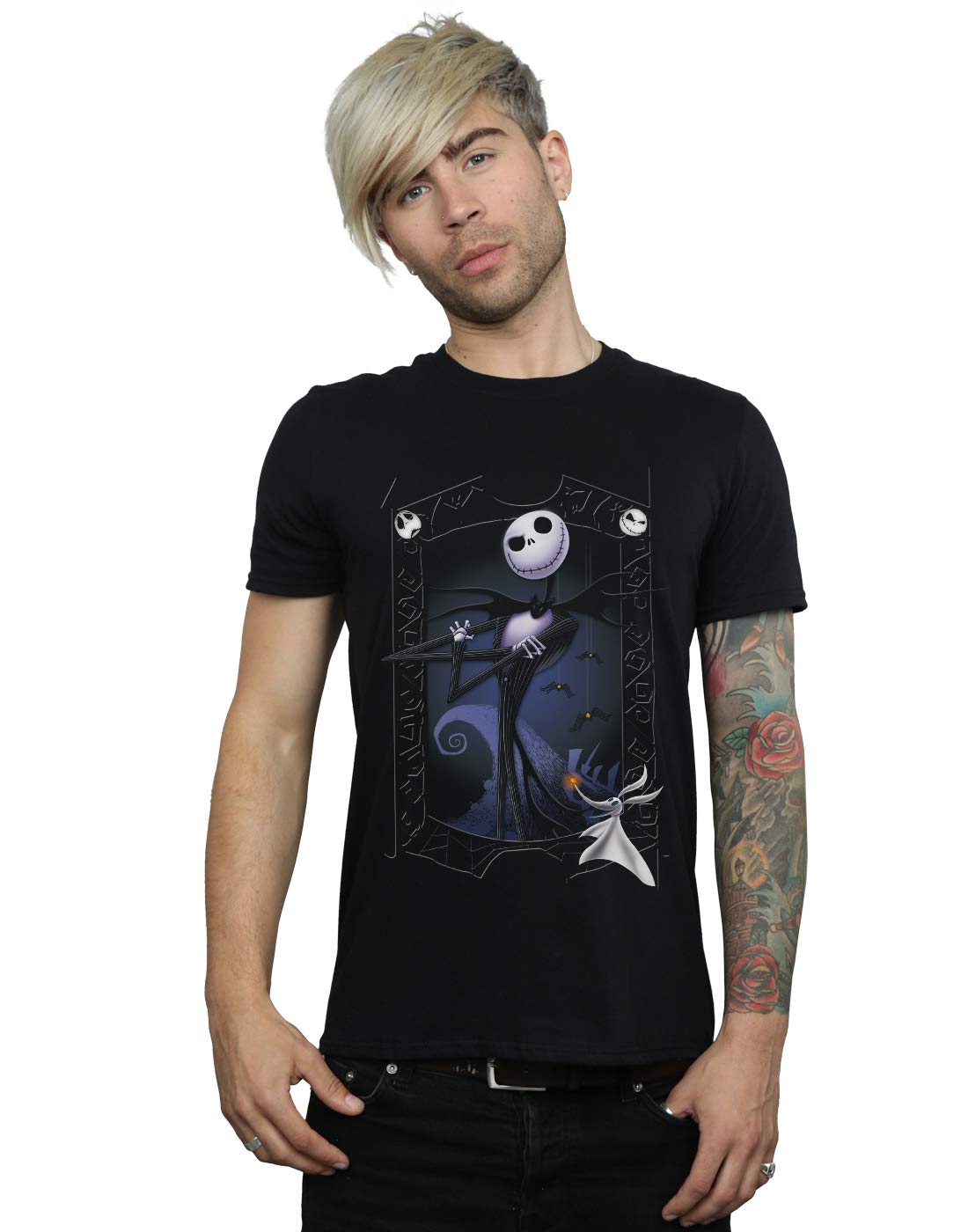 Absolute Cult Men's Black Disney Nightmare Before Christmas Pumpkin King T-Shirt Small