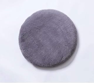 HOMRanger Espuma De La Memoria Redondo Cojín del Asiento,sólido Color Faux Rabbit Fur Suede Cojín De La Silla No Era-resbalón Sedentary Durable Cojín del Asiento-f 45x45cm(18x18inch)