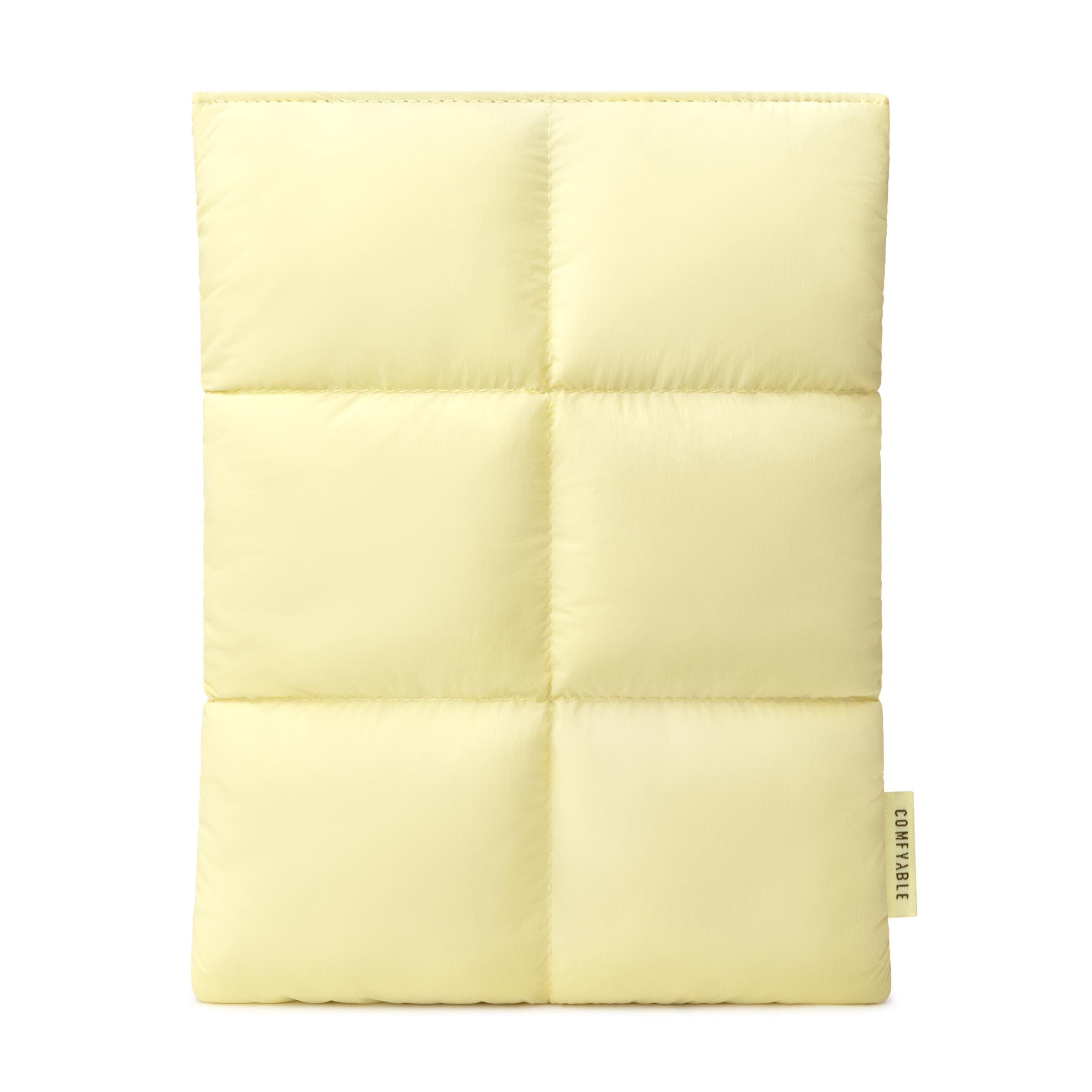 Comfyable Puffy Tablet-Hülle, kompatibel mit 11 Zoll iPad Pro M4, iPad Air M3 2025 mit magischer Tastatur, Gesteppte Puffer-Tablet-Tragetasche für Damen und Herren, Buttergelb