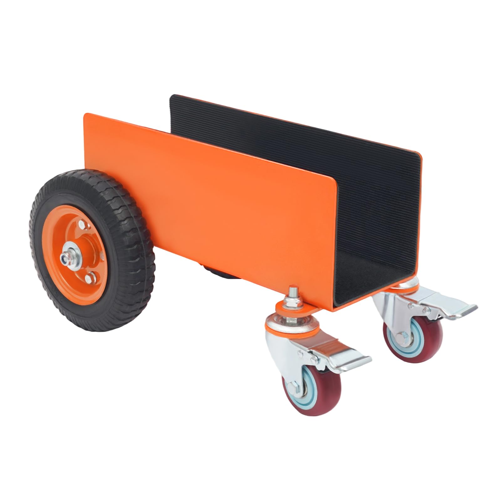 Heavy Duty Panel Dolly Cart, Drywall Mover with 8" Pneumatic Wheels, 300kg Capacity Door Dolly Cart, for All-Terrain Material Handling and Slab Transport