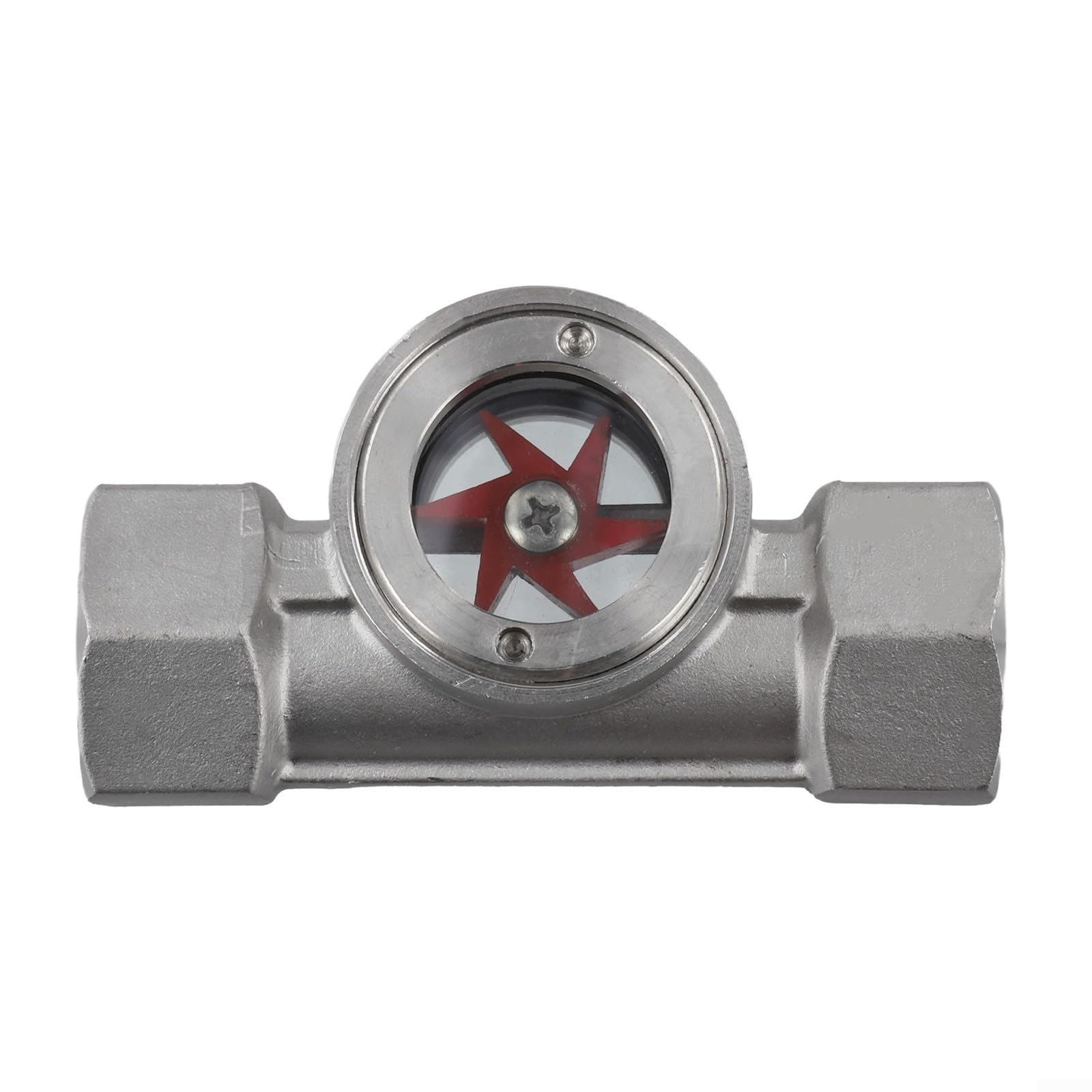 Indicatore di flusso d'acqua industriale in acciaio inossidabile 304, osservatore tubo di flusso filettato DN10-DN50 per olio gas acido alcali per media, dispositivo di monitoraggio visivo (DN50)