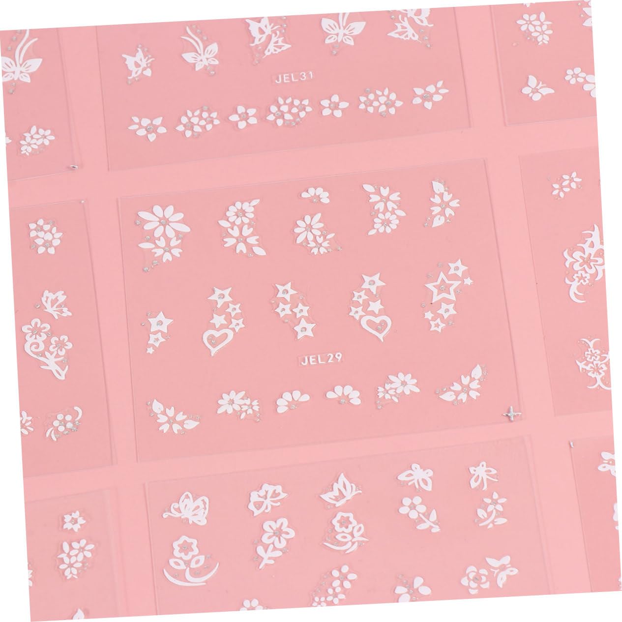PACKOVE 3 Series Stickers Para Diy Calcomanías De Para Manicura Decoraciones Para Mujeres Y Niñas Negras Coloridas 50 Piezas X 3