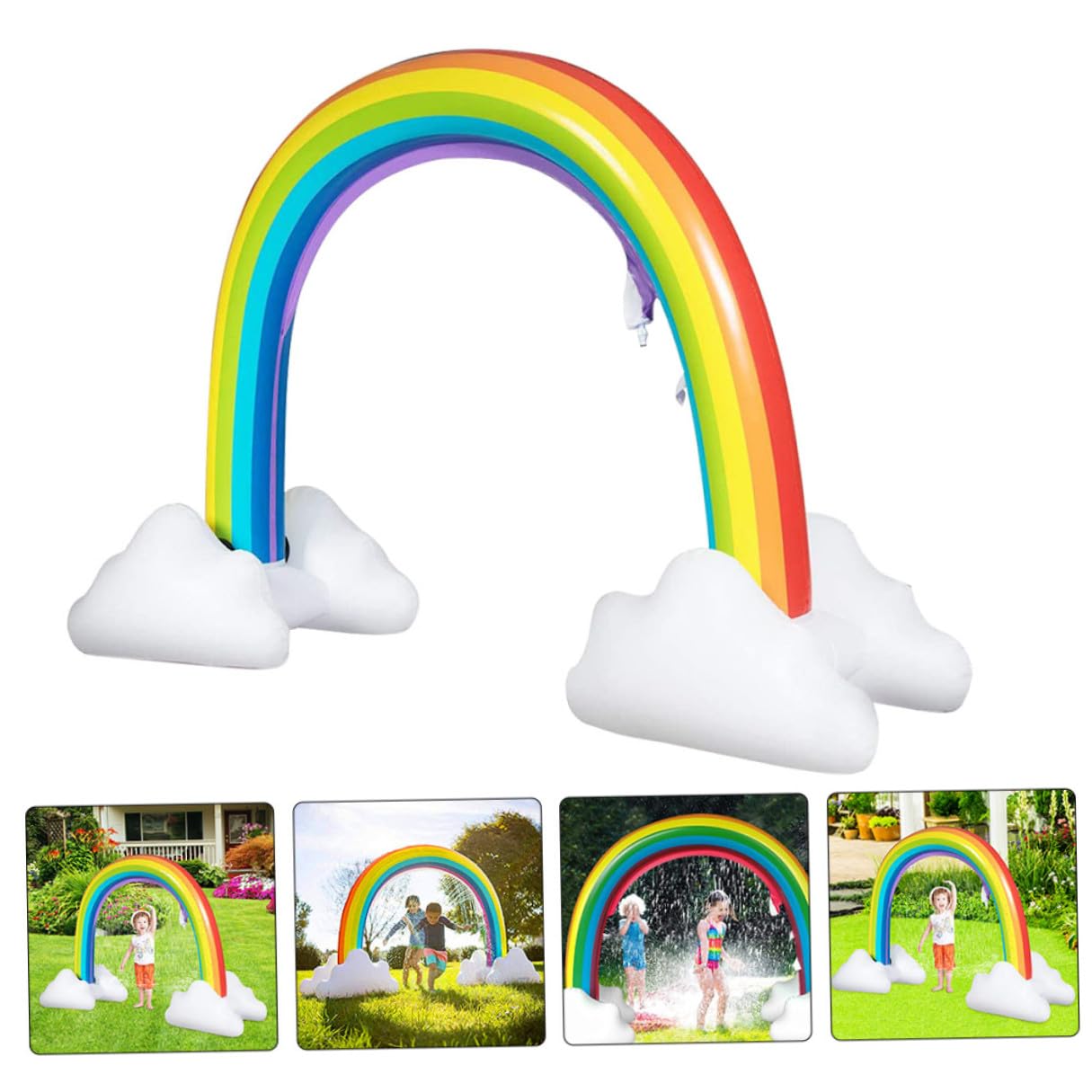 Arcoíris Inflable Rociador de Agua PVC 1 Pieza para Niños y Jardín