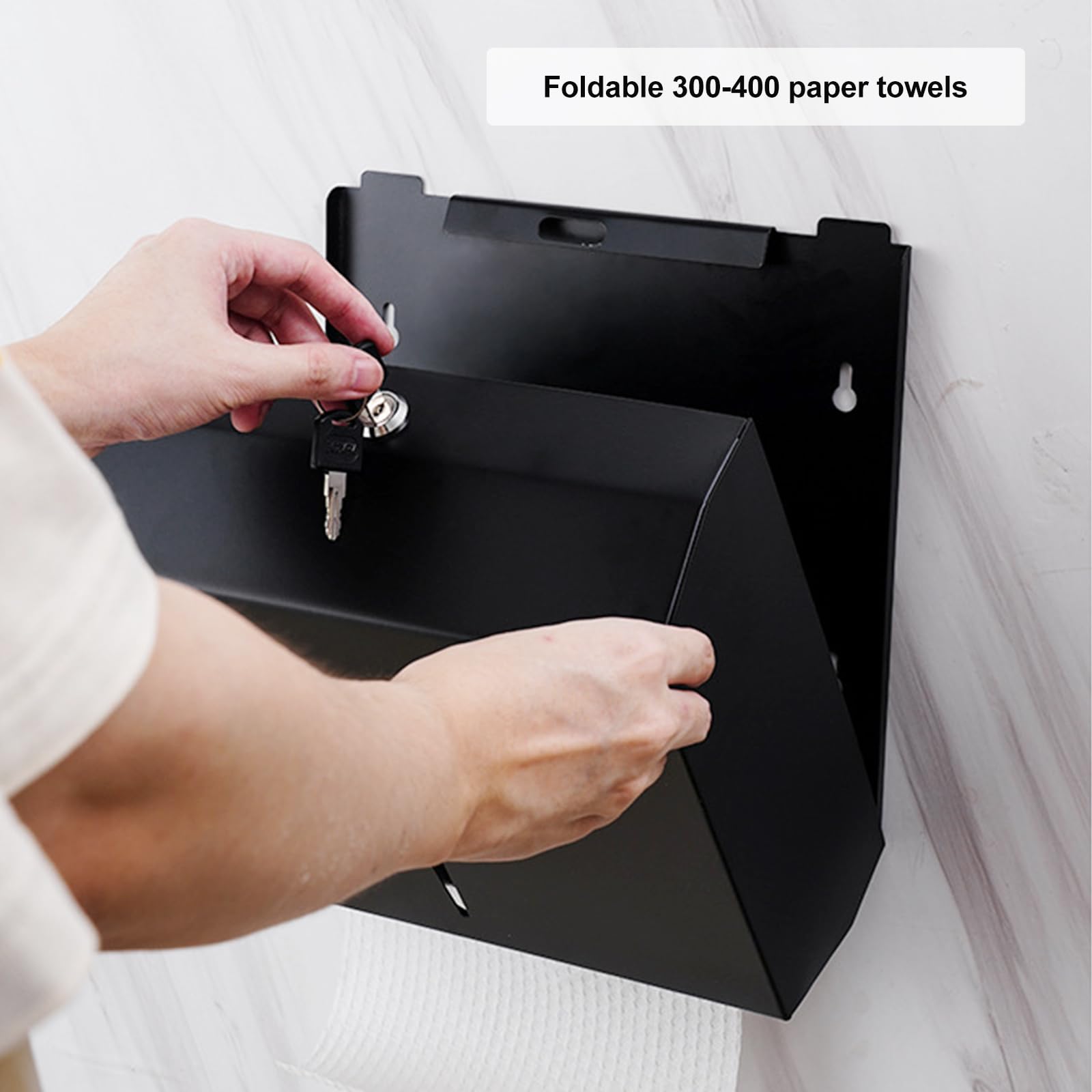 Dispensador de toallas de papel de acero inoxidable,28.2×26.2×10CM toallero de papel,dispensador de toallas para toallas de papel,dispensador de papel de acero inoxidable para baños y lugares públicos