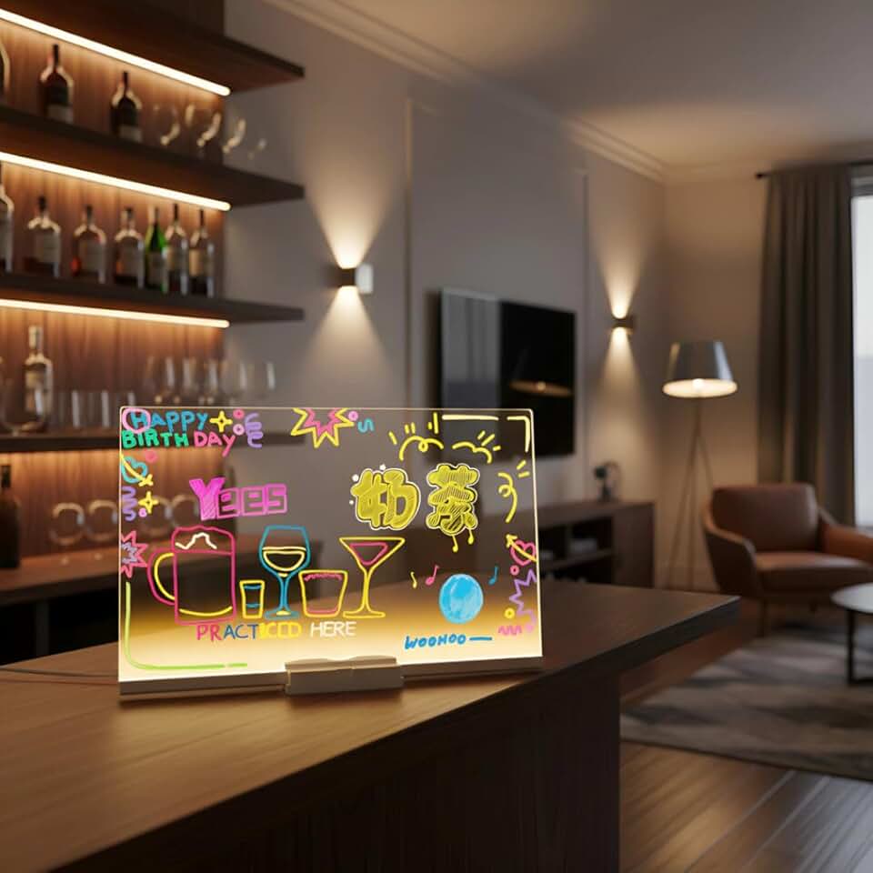 Lousa Mágica Infantil Com LED Canetas Coloridas 30x20cm Diversão Criatividade E Aprendizado Em Um Só BrinquedoTransforme O Momento De Aprender E Desenhar Em Pura Magia