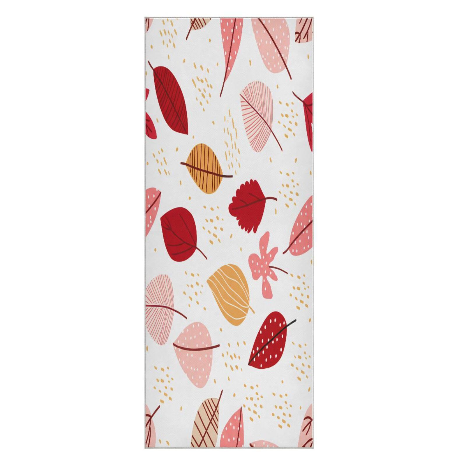 BURSTDDY Leaves Hot Yoga Towel Absorbent Non Slip Yoga Mat Towel