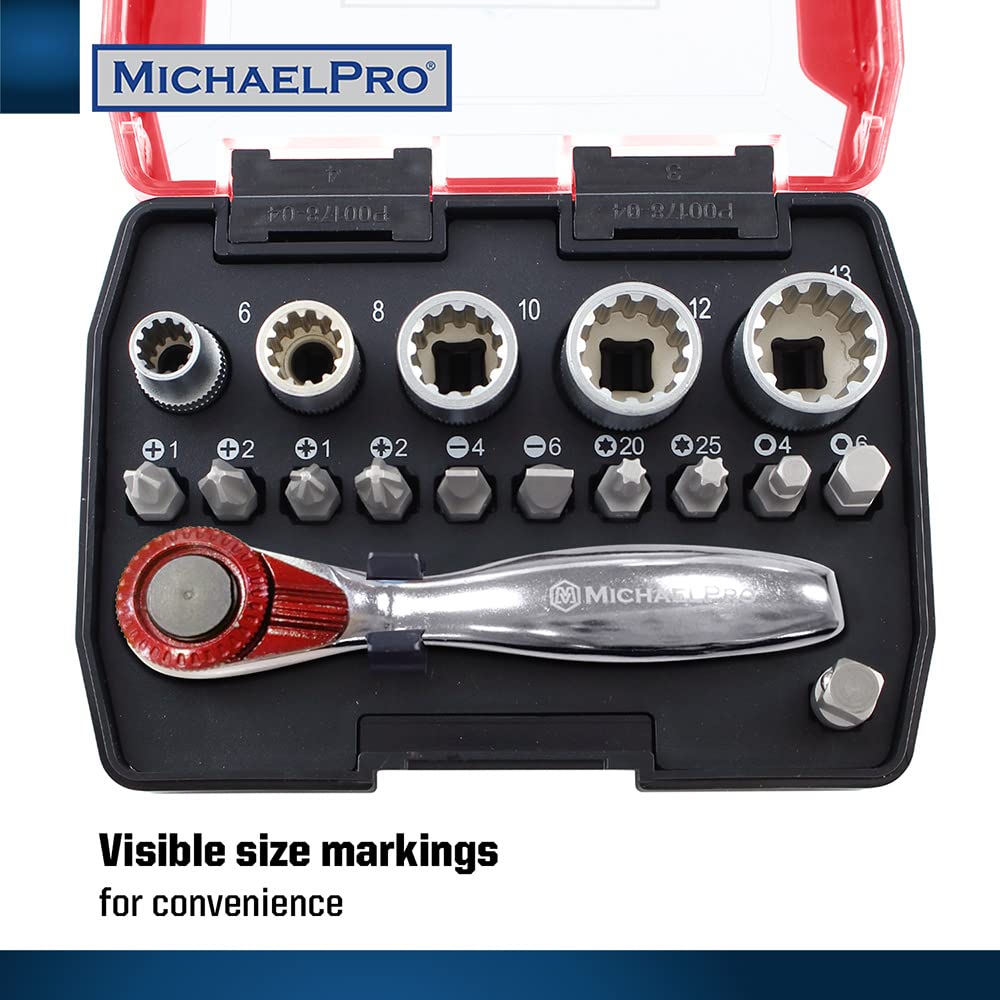 Ashata Embouts De Tournevis à Cliquet 18 En 1 Jeu D'Embouts De