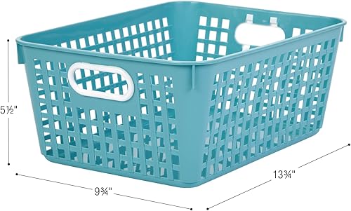 Miniatura 2 de Really Good Stuff 160016WA - Cestas de almacenamiento de plástico multiusos para uso en el aula o en el hogar, cestas de plástico apilables de malla