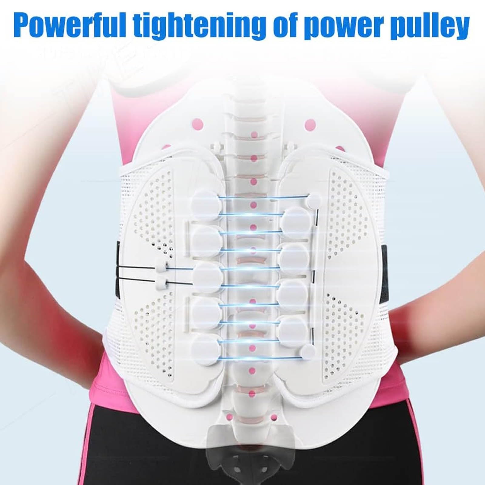 Fascia Lombare Supporto Schiena, Fascia Lombare con Piastra di Correzione Arco 26° Leggero e Traspirante Comodo da Indossare Manutenzione del Magnete Allevia la Sciatica e Mal di Schiena M