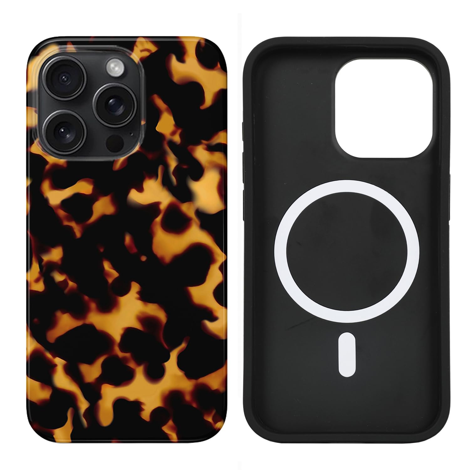 uCOLORCompatible with iPhone 15 Pro Max Case [8 ft Drop Tested] Compatible with MagSafe - Protective Luxury Designer Mag Series Cases (Tortoise Shell, iPhone 15 Pro Max 6.7")
