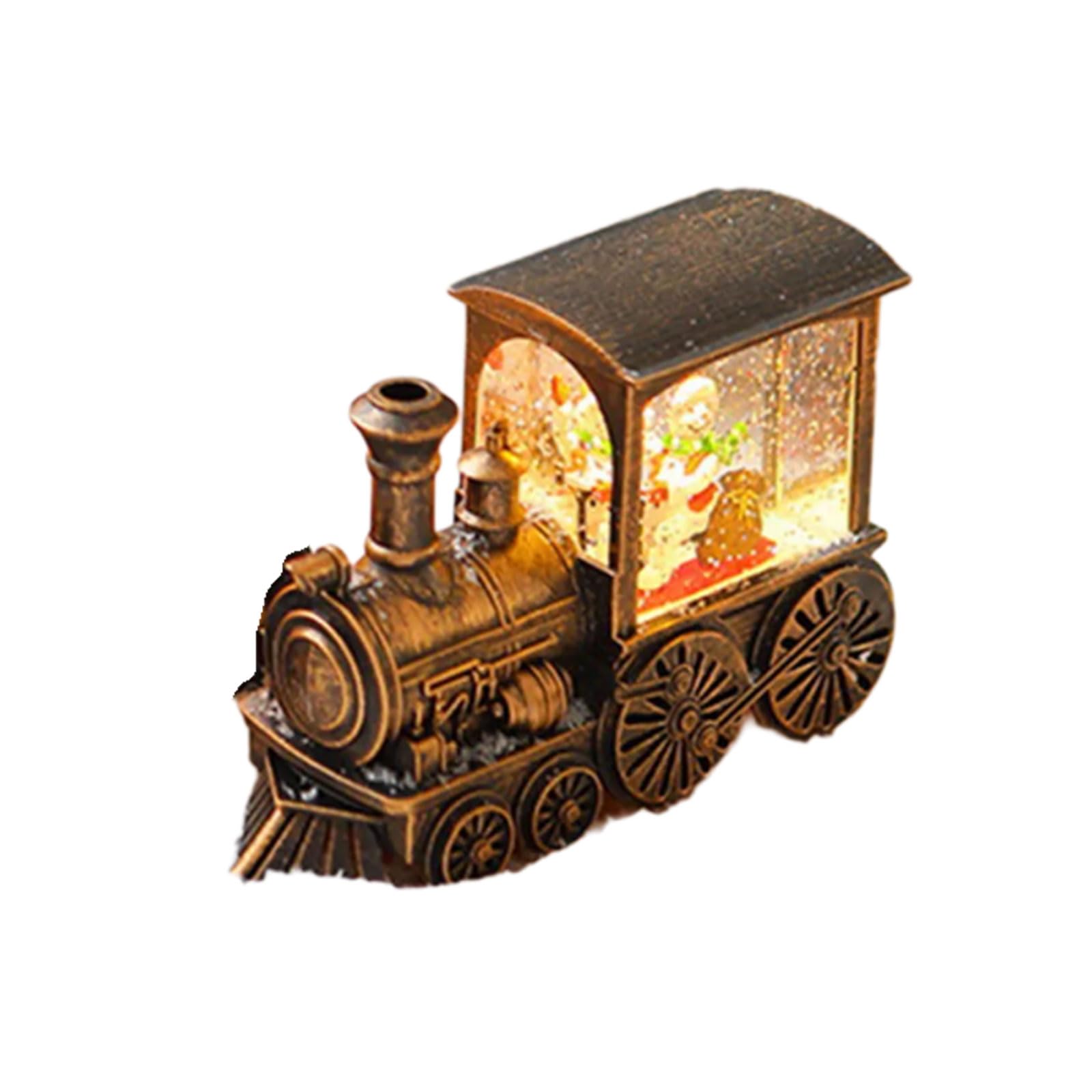 Tsophreniq Festival Santa on a Train Ornament Delicate Santa Snowman Train Decoration Suitable for Gift Give Occasion Festival Home Decors