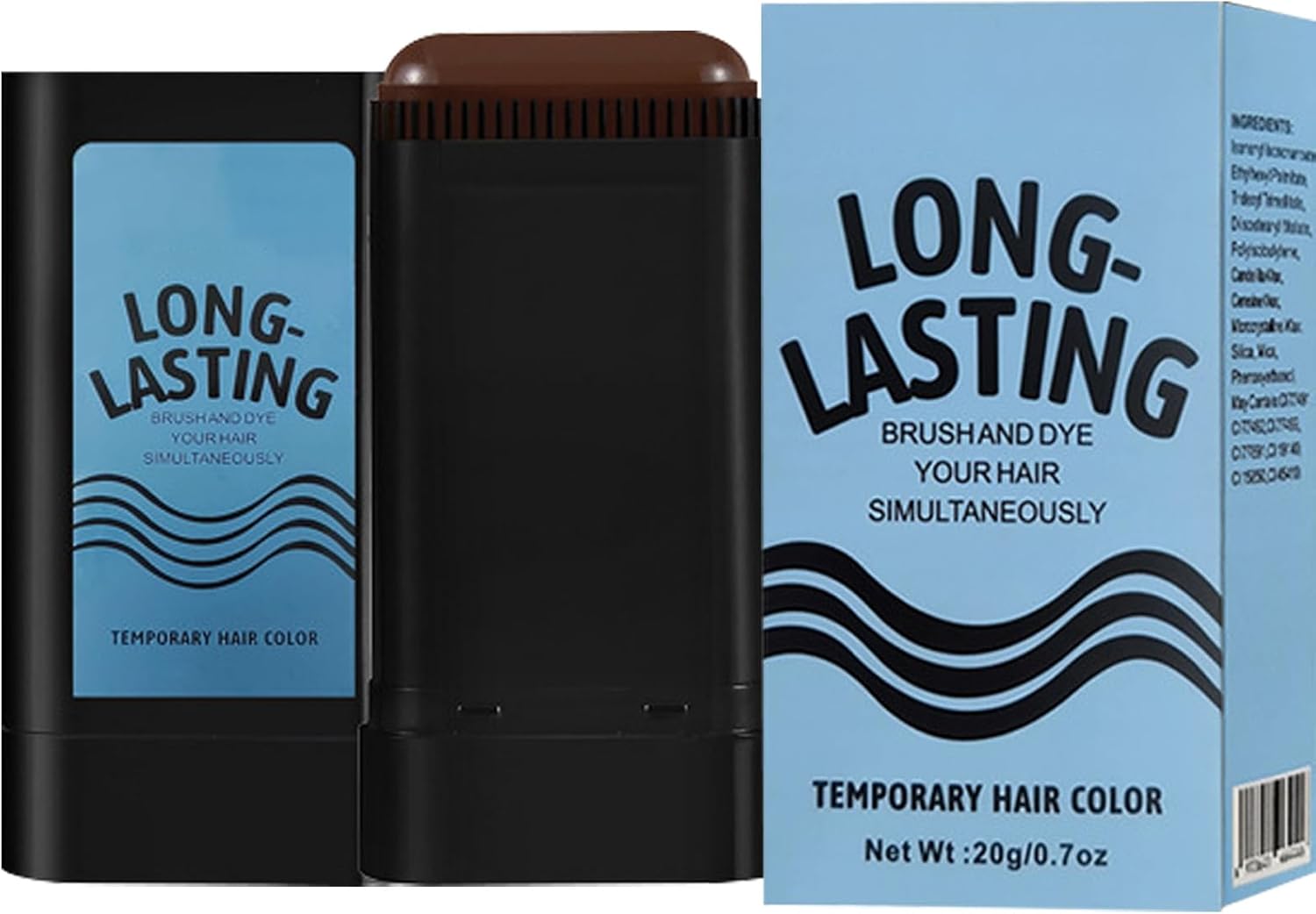 Hair Color Stick, 20g Gray Coverage Touch-Up, Waterproof Scalp Concealer, Temporary Hair Dye Cream with Comb, Root Cover-Up for Quick Styling, Ideal for Travel & Business Trips