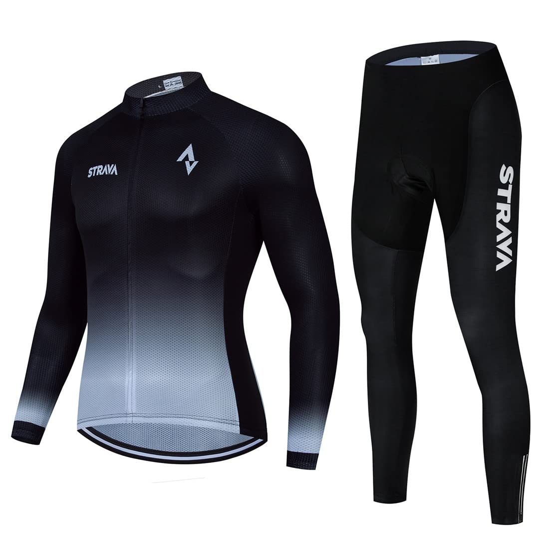 自転車ウェア/サイクルジャージセットF44長袖裏起毛ビブ選択可