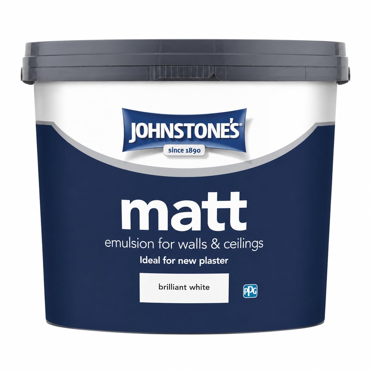 DRW Brilliant White Matt Emulsion Paint 5L | Interior Wall and Ceiling Paint | Smooth Flat Matt Finish | Durable Everyday Paint for Living Room Bedroom Hallway and Dining Room