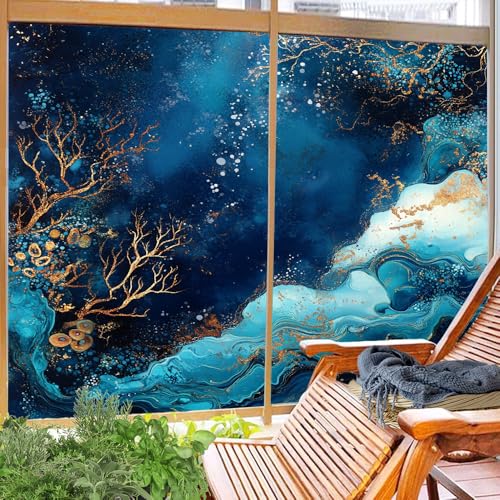 Vinilos decorativos para ventana fantasma Fantasy Corals 17.7x23.6 pulg x2 piezas miniatura 4