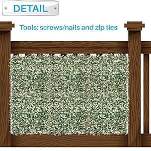 Patio Paradise 20"x20" (6PC) Artificial Grass Wall Panels Greenery Backdrop Faux Boxwood Hedge Fake Ivy Privacy Screen for Outdoor Wedding Décor Photography Background, White Buxus Patio Paradise 20×20 6PC Artificial Grass Wall Panels Greenery Backdrop Faux Boxwood Hedge Fake Ivy Privacy Screen for Outdoor Wedding Decor Photography Background White Buxus