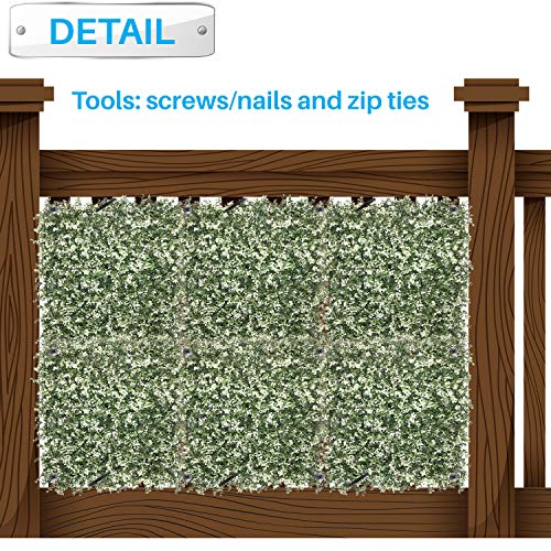 Patio-Paradise-20×20-6PC-Artificial-Grass-Wall-Panels-Greenery-Backdrop-Faux-Boxwood-Hedge-Fake-Ivy-Privacy-Screen-for-Outdoor-Wedding-Decor-Photography-Background-White-Buxus Patio Paradise 20×20 6PC Artificial Grass Wall Panels Greenery Backdrop Faux Boxwood Hedge Fake Ivy Privacy Screen for Outdoor Wedding Decor Photography Background White Buxus