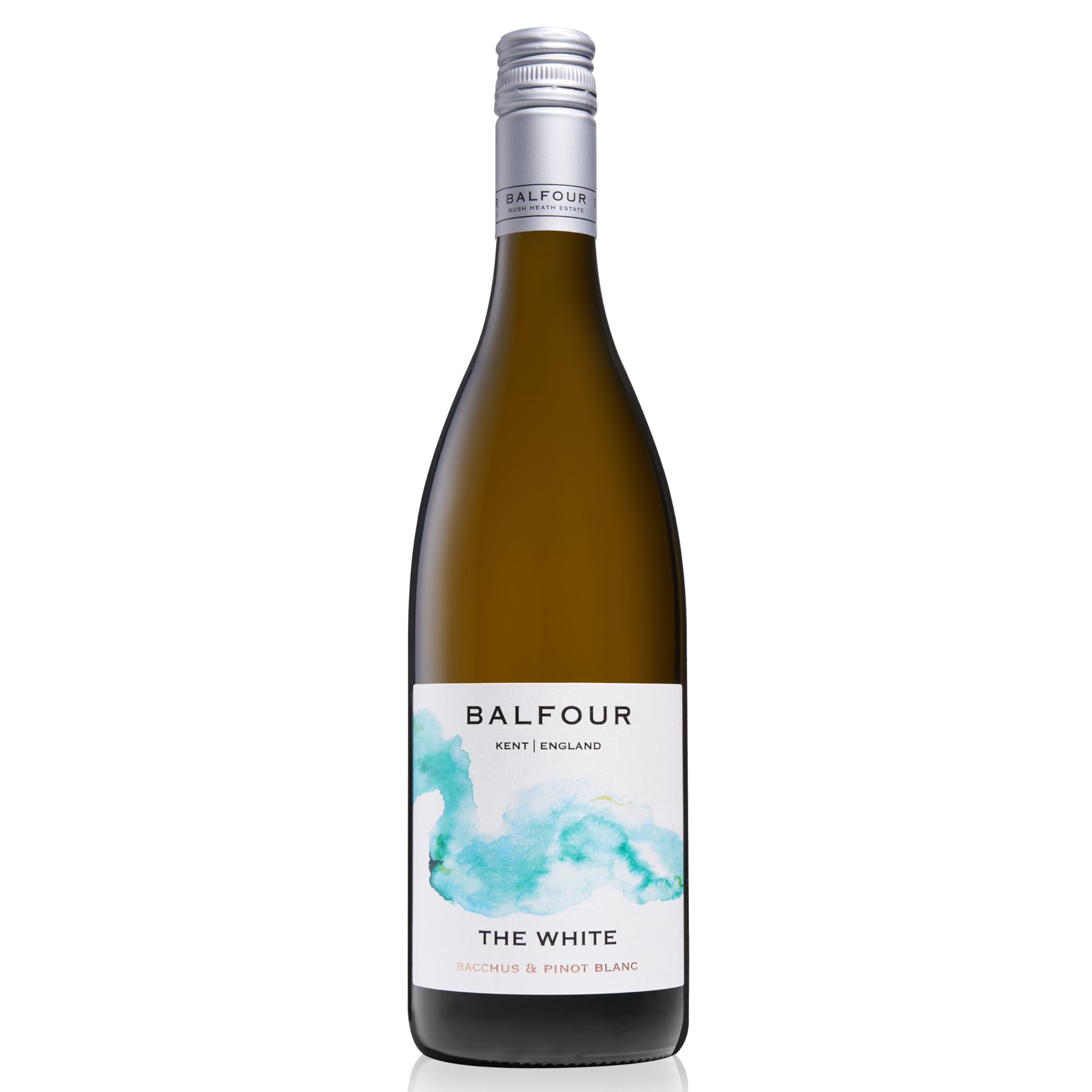 Balfour The White English Still White Wine, hand-picked at Hush Heath Estate, Kent, Garden of England 75cl – Dry, floral, zesty; chilled aperitif, seafood pairing & gifting