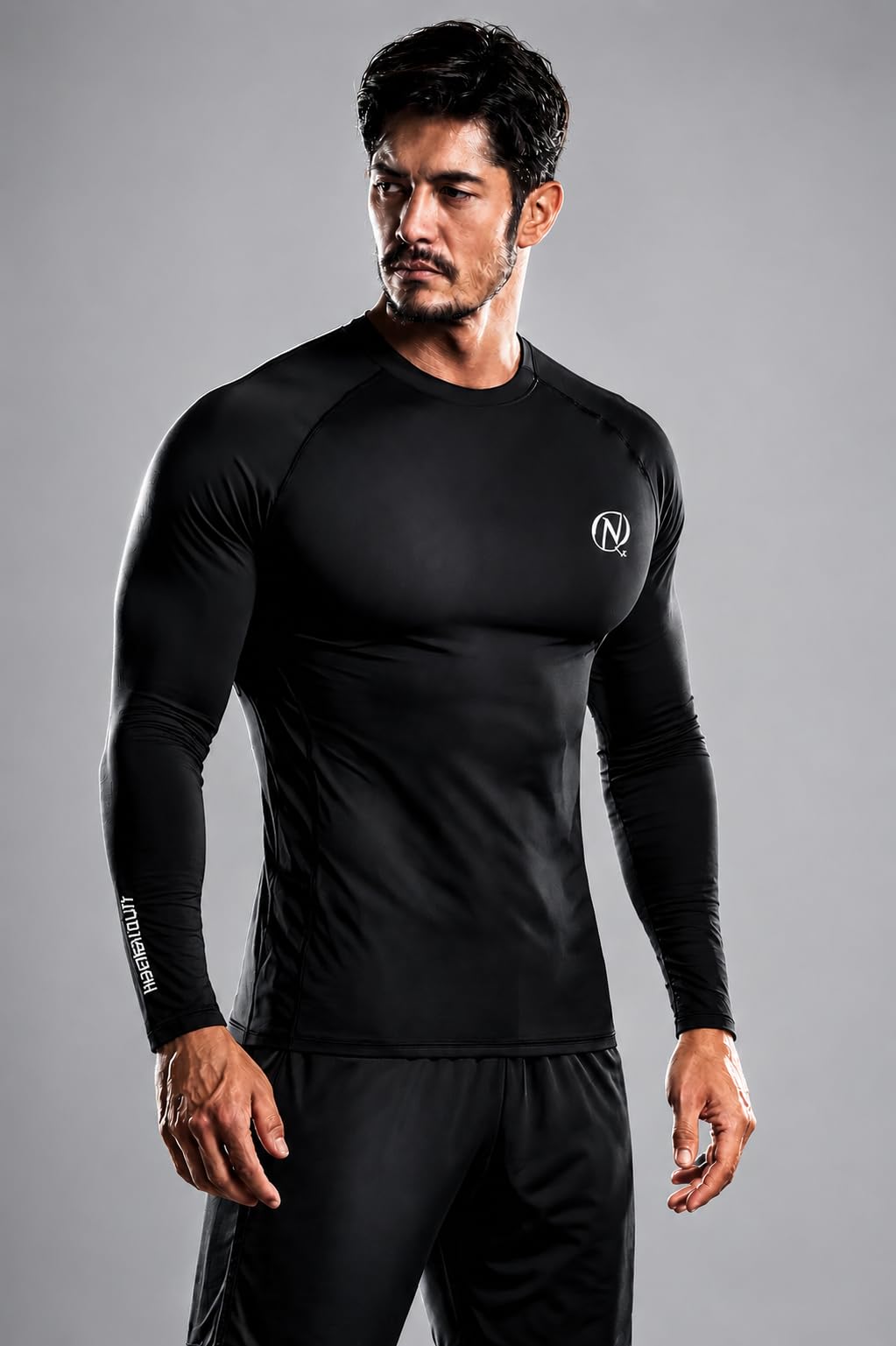 never quit Men's Gym Compression T-Shirt, Black, Athletic Fit for Workout and Training-picture-47