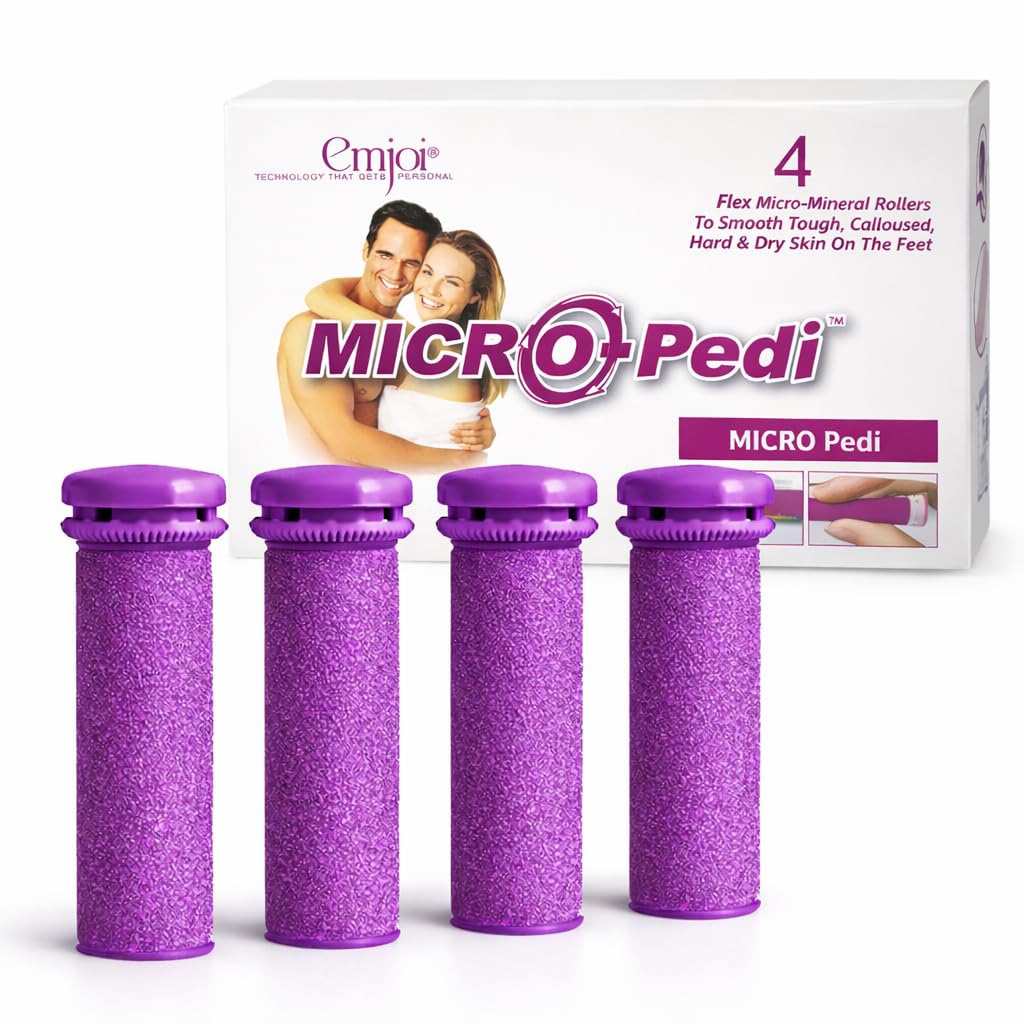 Micro-Pedi Compatible SoftFLEX Technology Refill Rollers (Extra Coarse) - Pack of 4