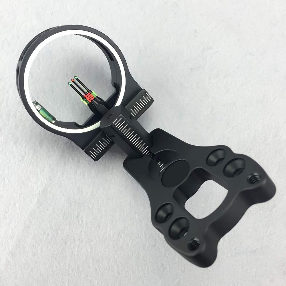 YamazA Compound Bow Sight - Aluminum Alloy 3 Pin Archery Sight With Fiber Optics