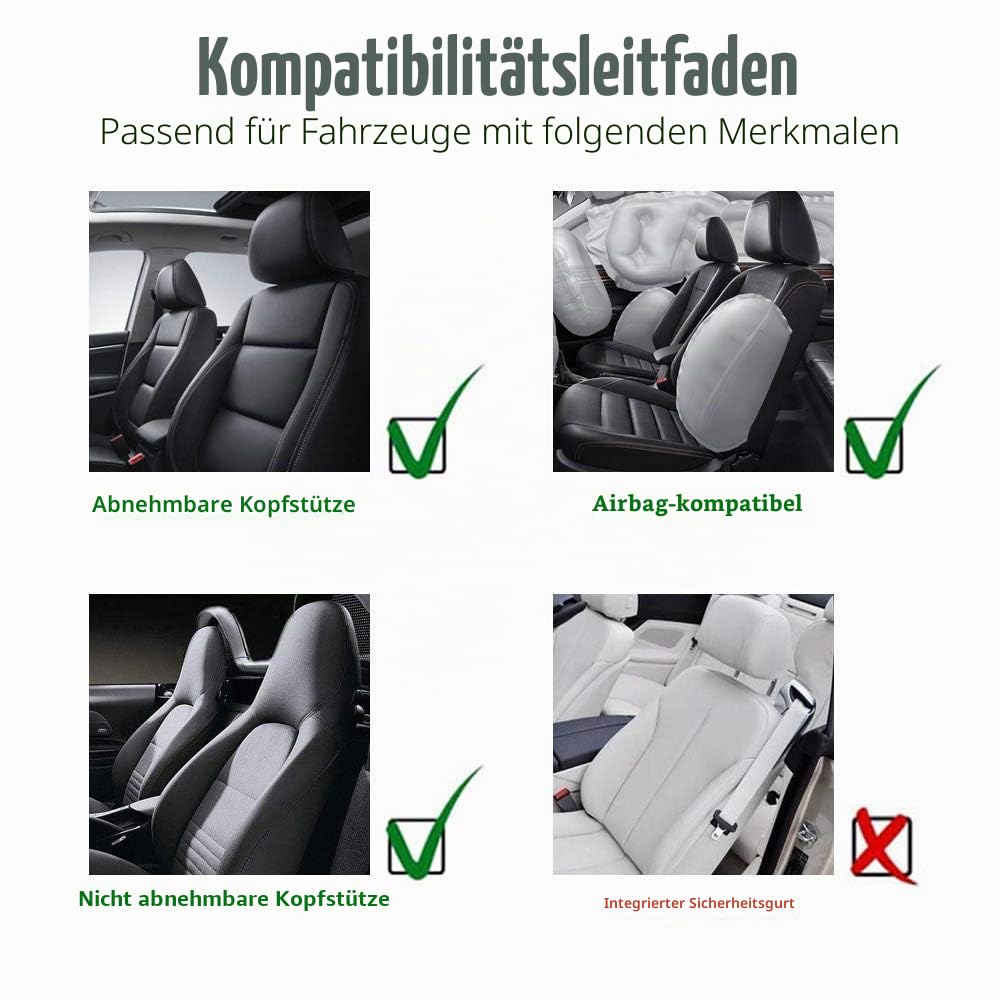 TOYOUN Autositzbezüge Vordersitze Wasserdichter Universal 600D Oxford-Gewebe Sitzbezüge Auto Vordersitze Schonbezüge Auto Werkstatt Sitzschoner Vorne für PKW/LKW, 2-teilig, Tarnung, Braun