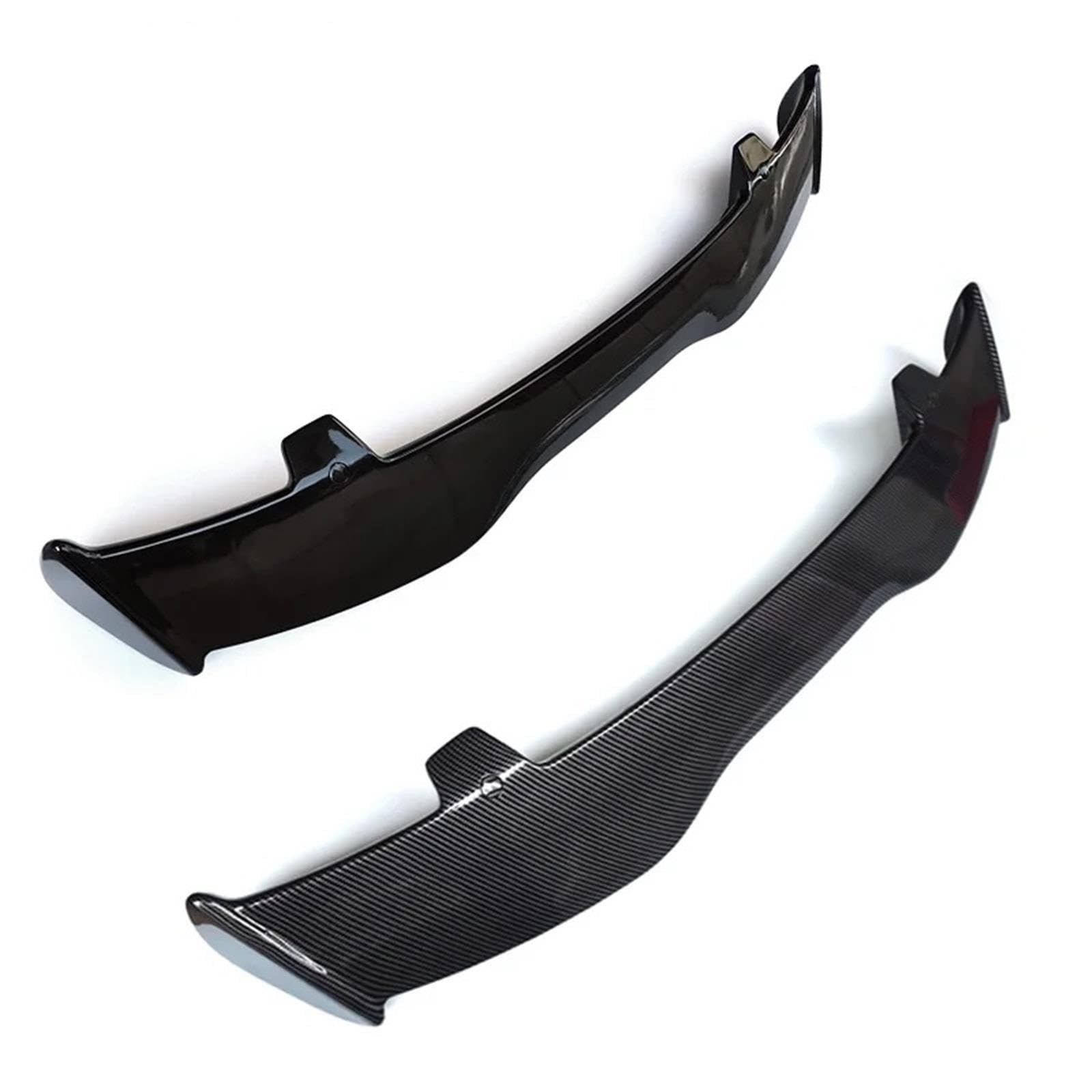 Czarny Spoiler kompatybilny z Hyundai Veloster tylne skrzydło bagażnika 2011 do 2020 typ F powierzchnia węglowa materiał ABS tylny Spoiler dachowy(Gloss black)
