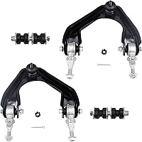 Vista 340 de Detroit Axle - 4 brazos de control de extremo delantero para Nissan Frontier Xterra 2000-2004 Brazos de control inferior y superior con rótulas