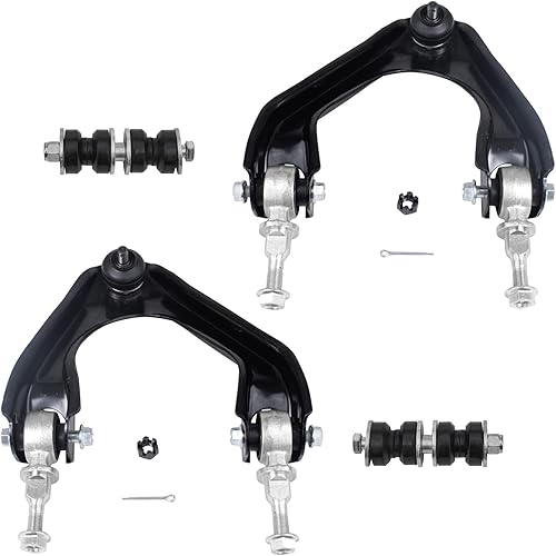 Miniatura 205 de Detroit Axle - Kit de 4 brazos de control delanteros para Chrysler 300 Dodge Challenger Charger Magnum, 2 brazos de control delantero inferiores con